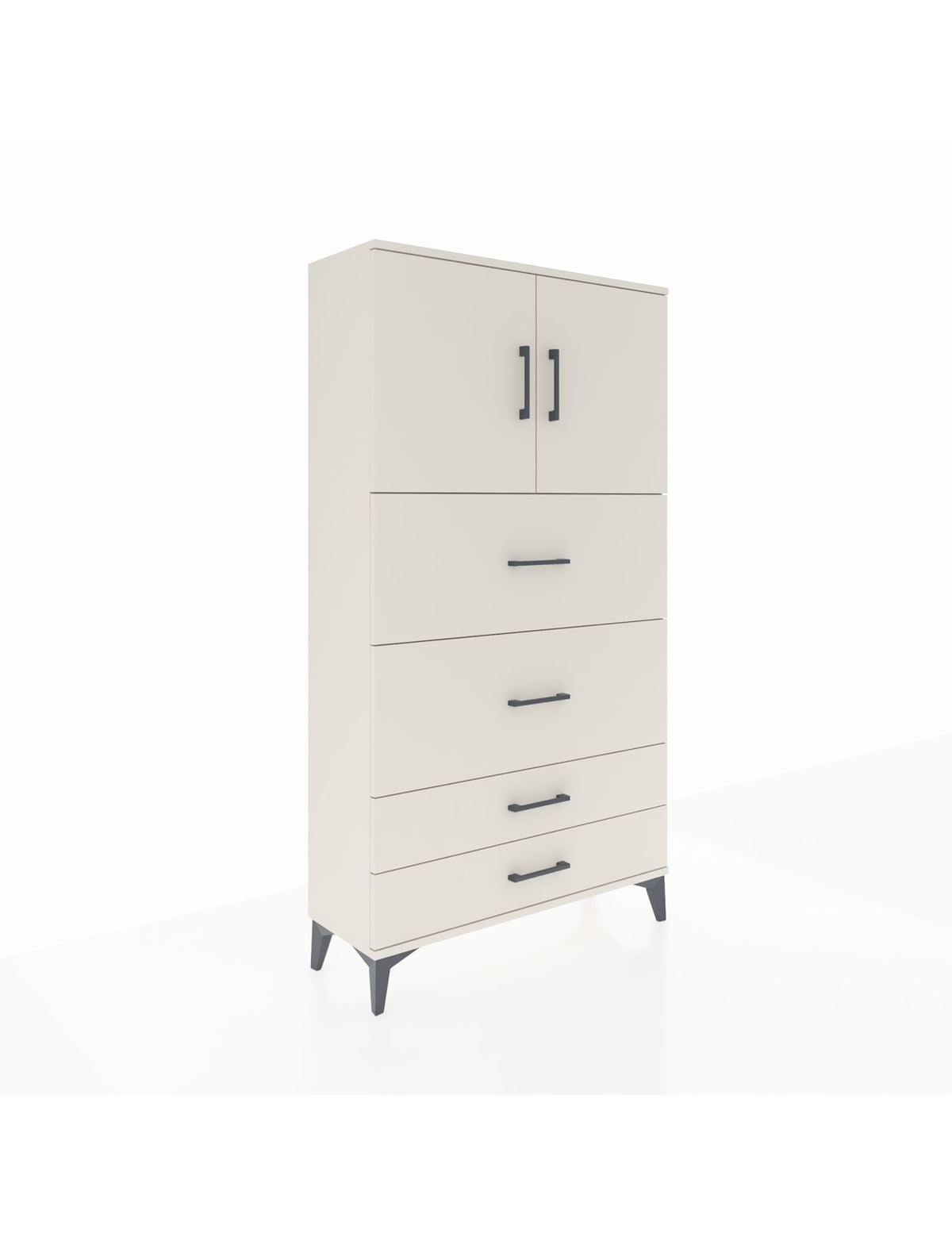 Arges Dolap 2 Raflı 4 Çekmeceli 2 Kapaklı 88x30x163 Aytaşı-Aytaşı