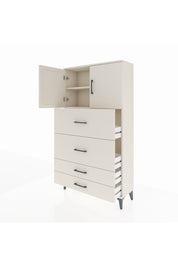 Arges Dolap 2 Raflı 4 Çekmeceli 2 Kapaklı 88x30x163 Aytaşı-Aytaşı