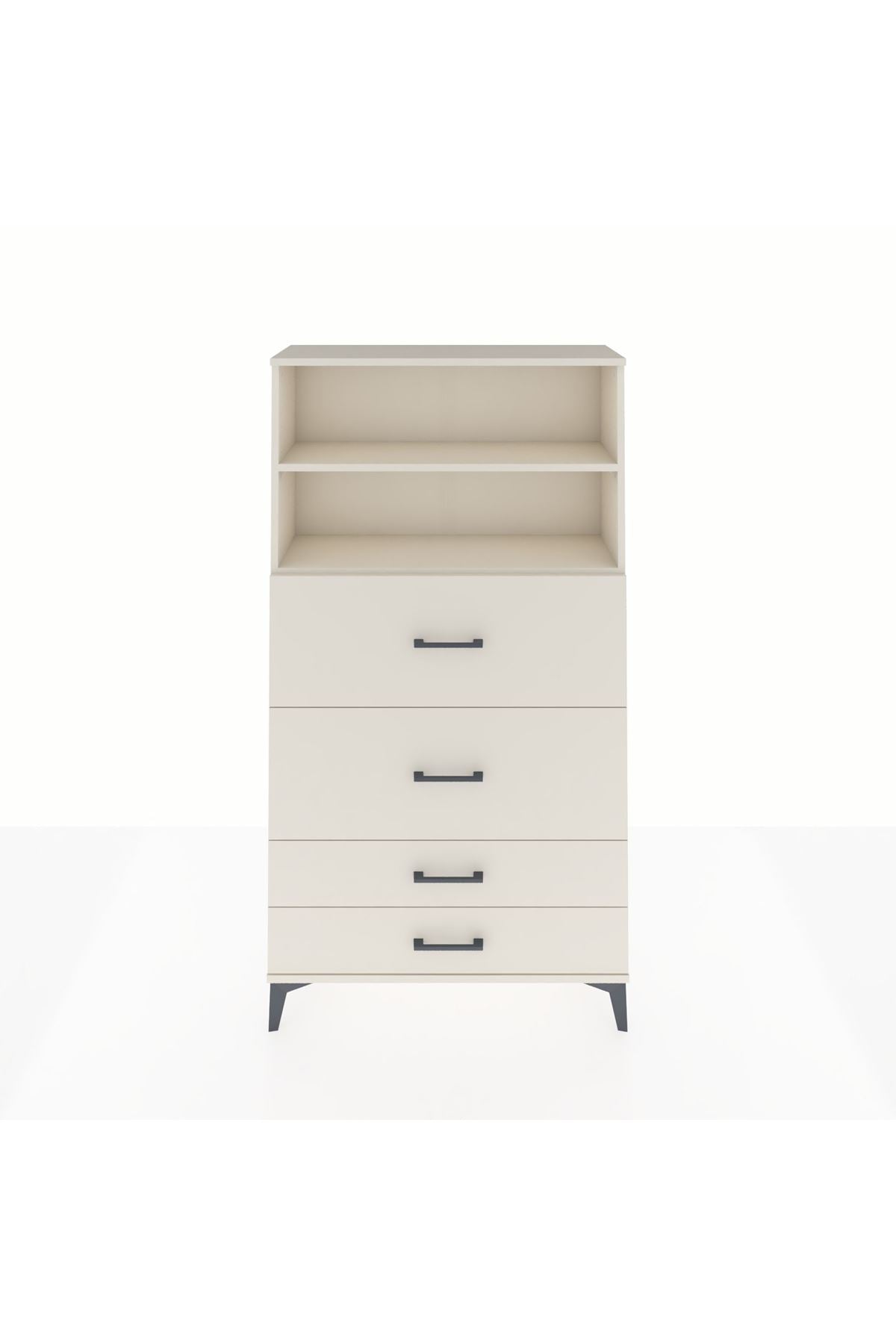 Arges Dolap 2 Raflı 4 Çekmeceli 88x30x163 Aytaşı-Aytaşı