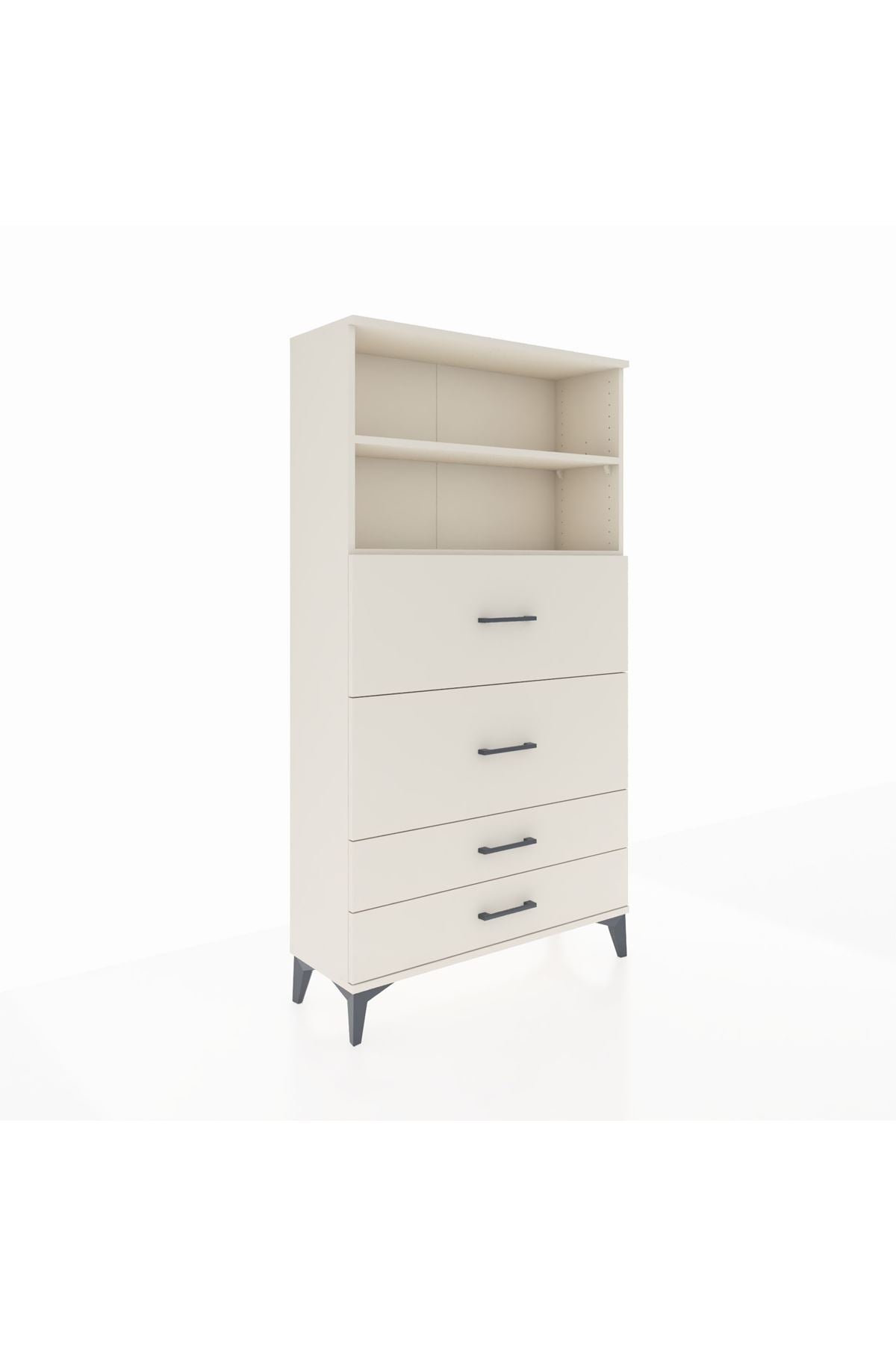 Arges Dolap 2 Raflı 4 Çekmeceli 88x30x163 - S21M038V1A