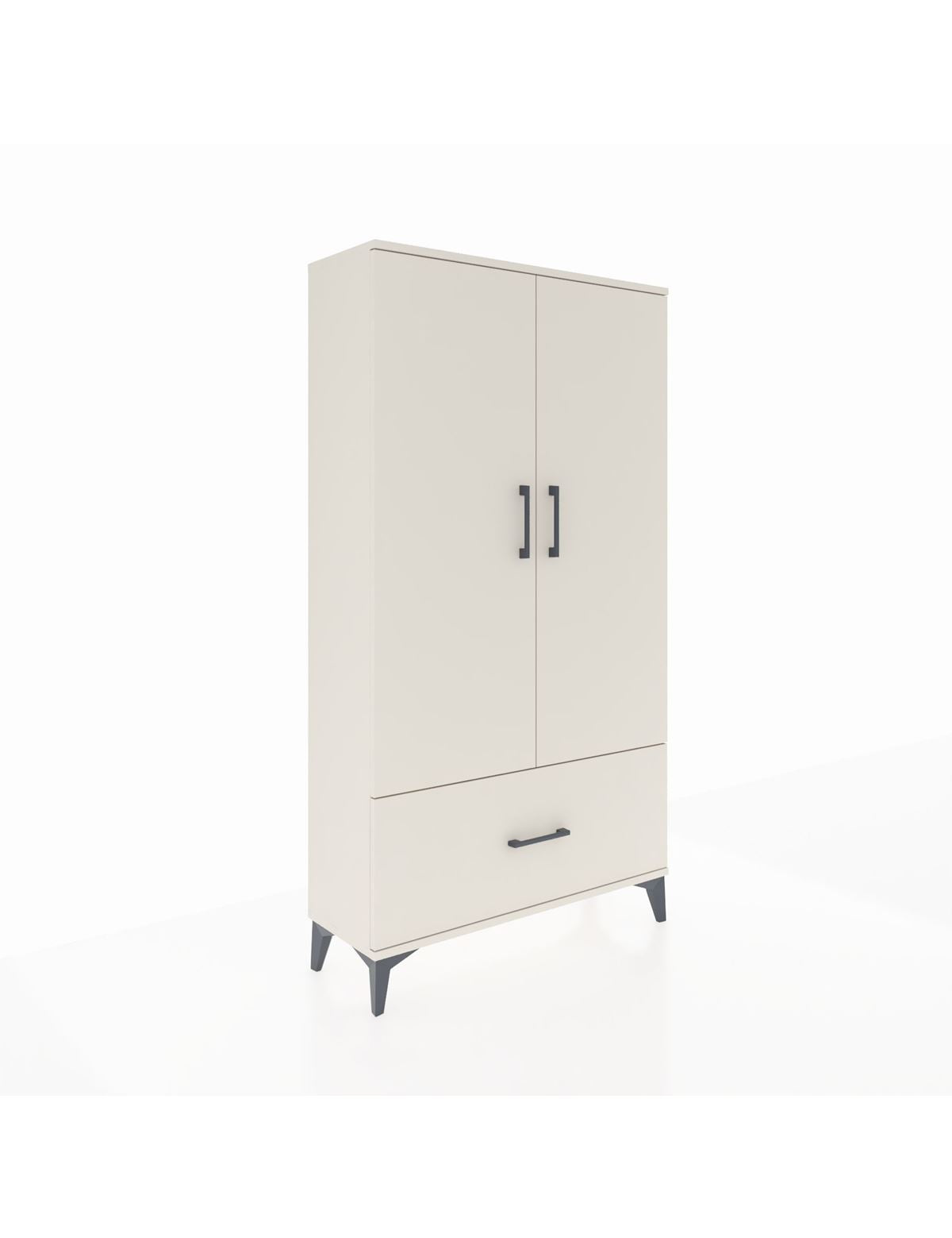 Arges Dolap 3 Raflı Tek Çekmeceli 2 Kapaklı 88x30x163 Aytaşı-Aytaşı