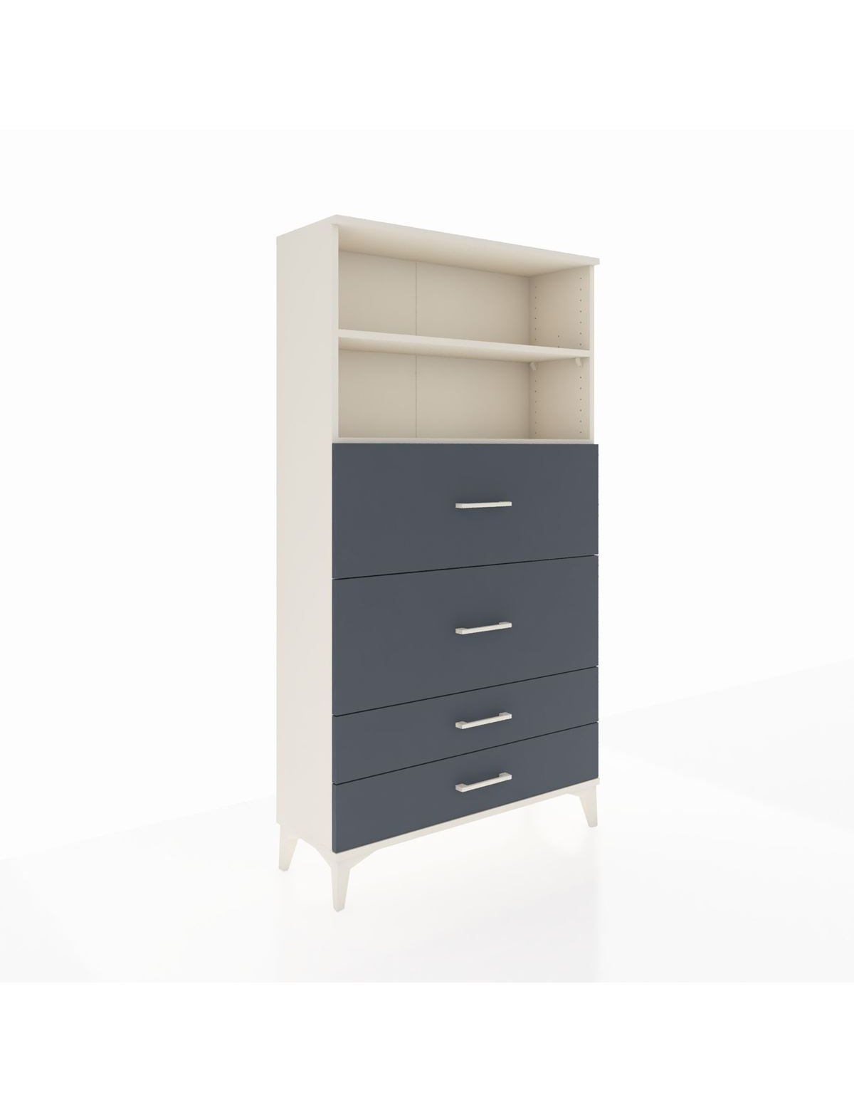 Arges Dolap 2 Raflı 4 Çekmeceli 88x30x163 Aytaşı-Antrasit