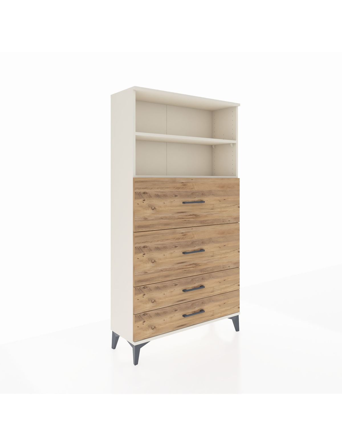 Arges Dolap 2 Raflı 4 Çekmeceli 88x30x163 Aytaşı-Çam