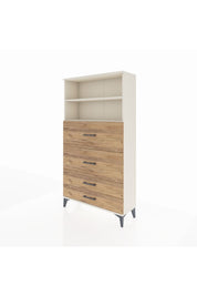 Arges Dolap 2 Raflı 4 Çekmeceli 88x30x163 Aytaşı-Çam