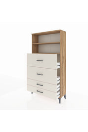 Arges Dolap 2 Raflı 4 Çekmeceli 88x30x163 Çam-Aytaşı