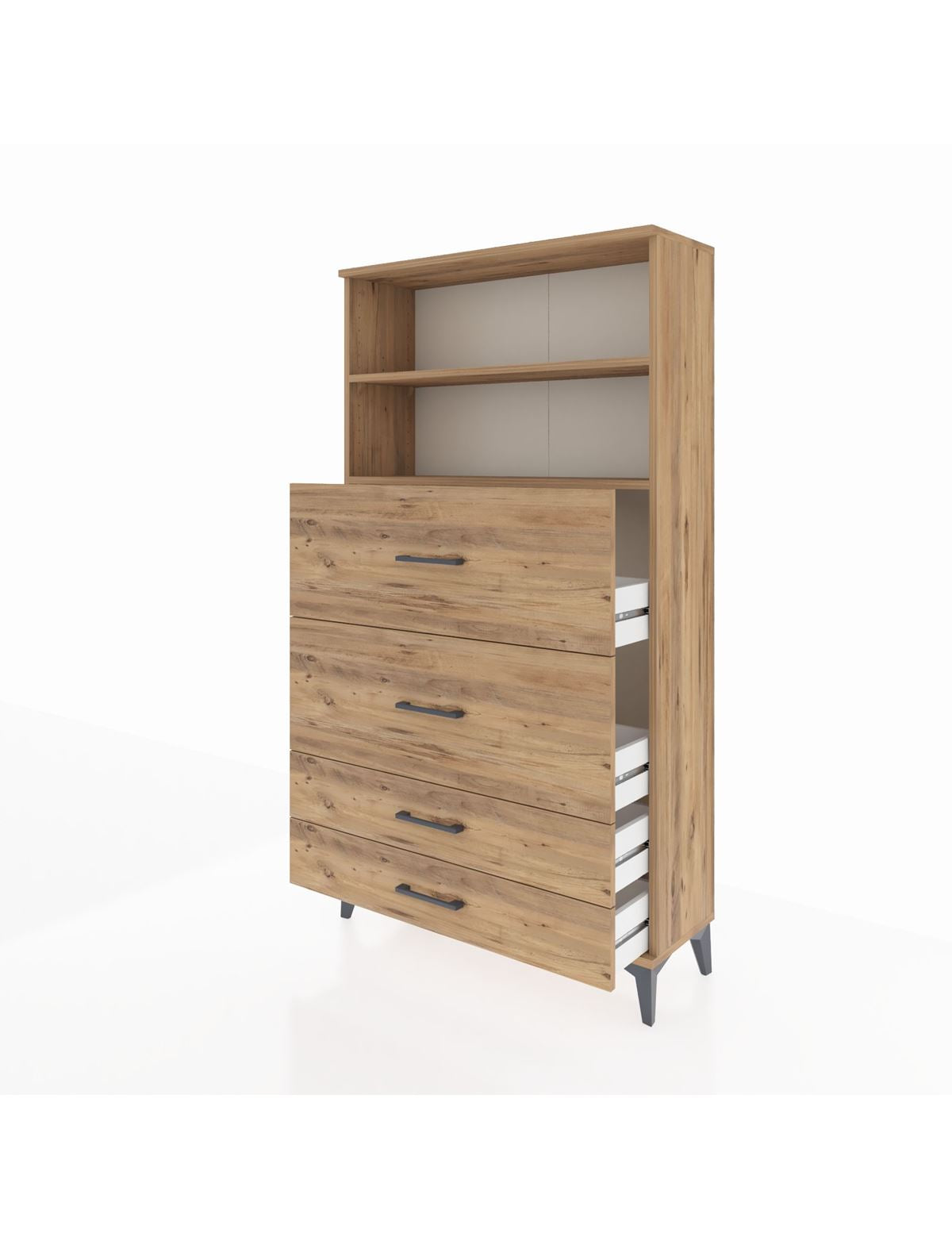 Arges Dolap 2 Raflı 4 Çekmeceli 88x30x163 - S21M038V9A
