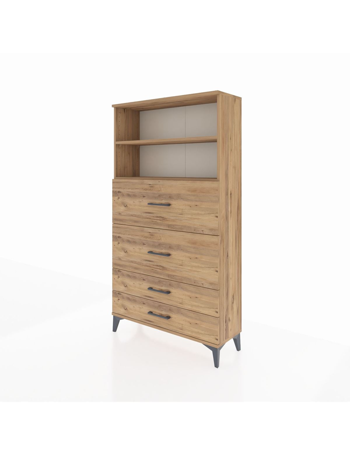 Arges Dolap 2 Raflı 4 Çekmeceli 88x30x163 - S21M038V9A
