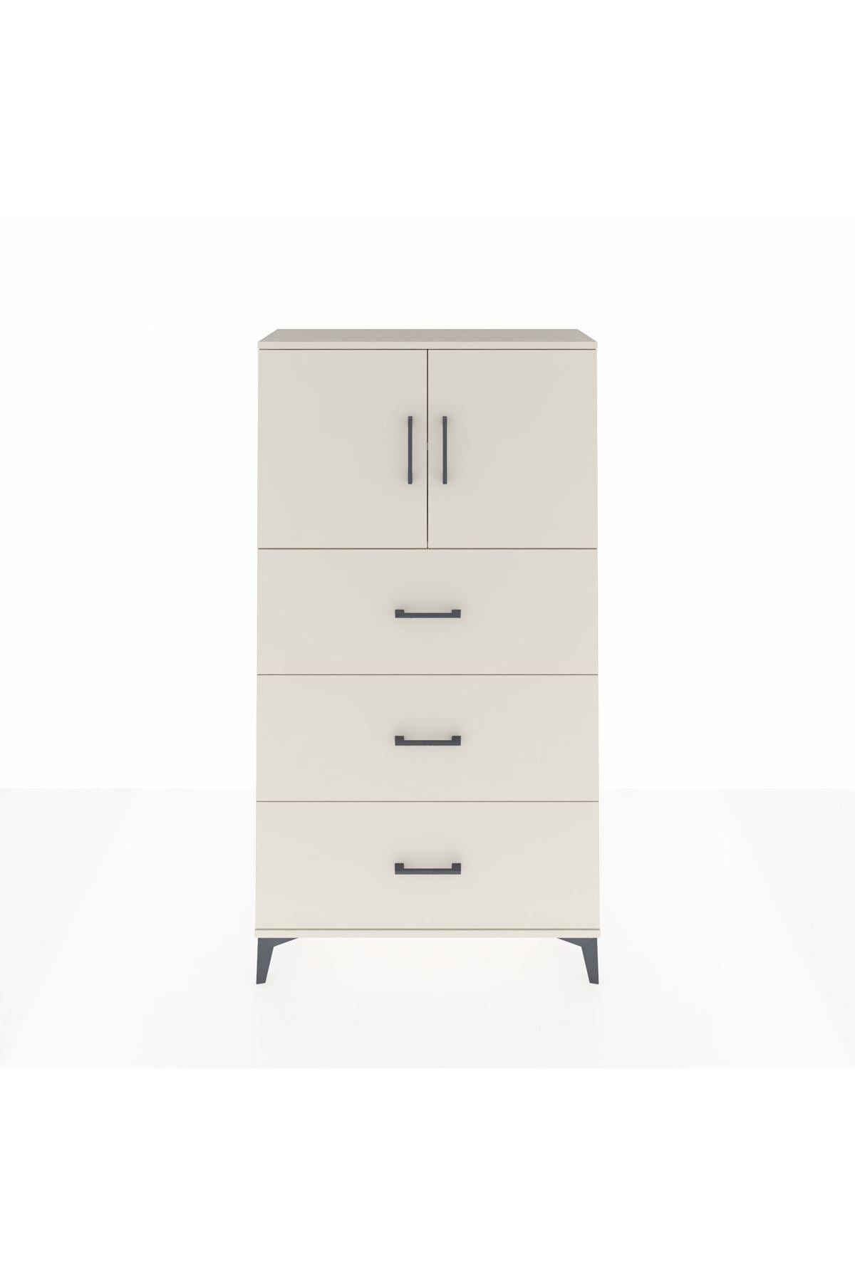 Arges Dolap 2 Raflı 3 Çekmeceli 2 Kapaklı 88x30x163 Aytaşı-Aytaşı