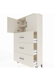 Arges Dolap 2 Raflı 3 Çekmeceli 2 Kapaklı 88x30x163 Aytaşı-Aytaşı