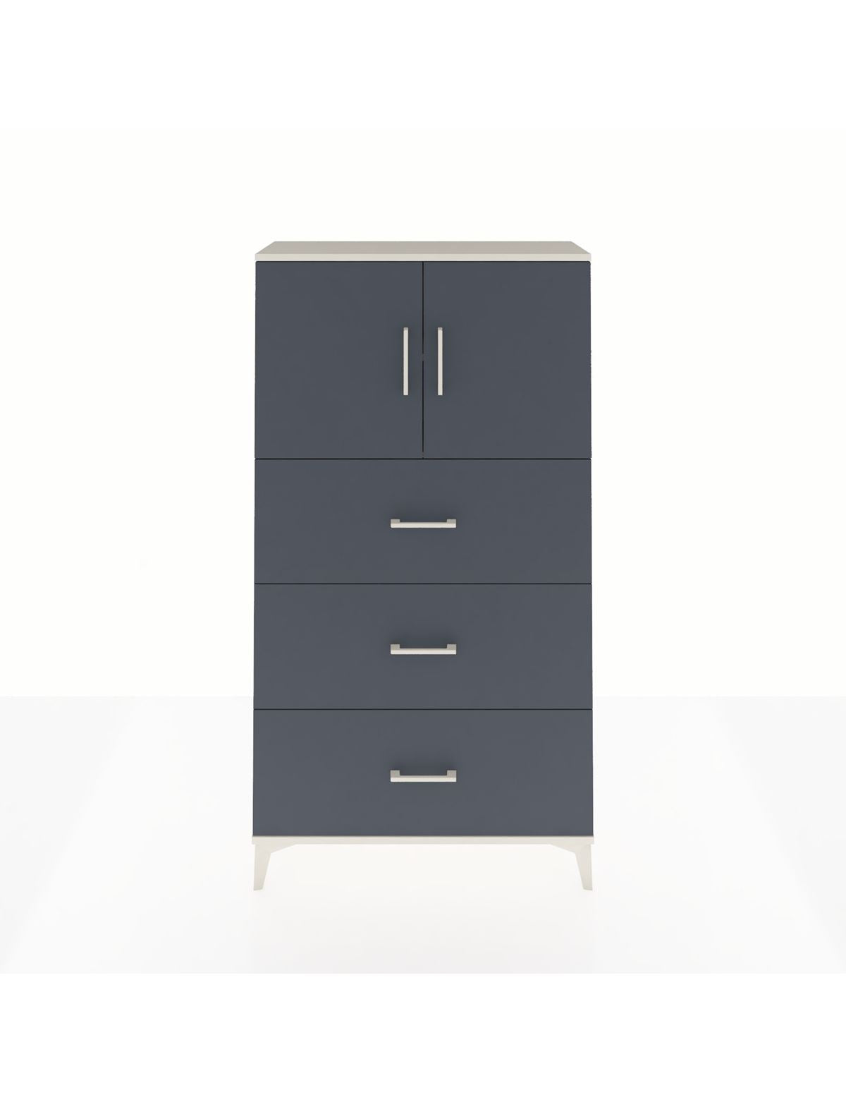 Arges Dolap 2 Raflı 3 Çekmeceli 2 Kapaklı 88x30x163 Aytaşı-Antrasit