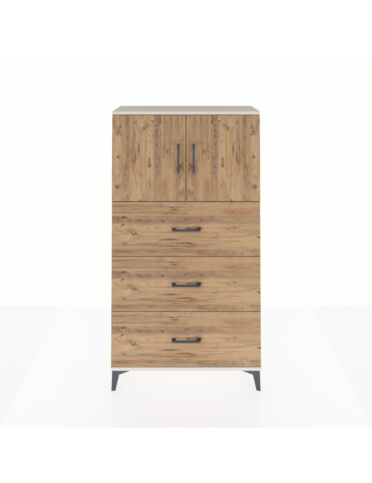 Arges Dolap 2 Raflı 3 Çekmeceli 2 Kapaklı 88x30x163 Aytaşı-Çam