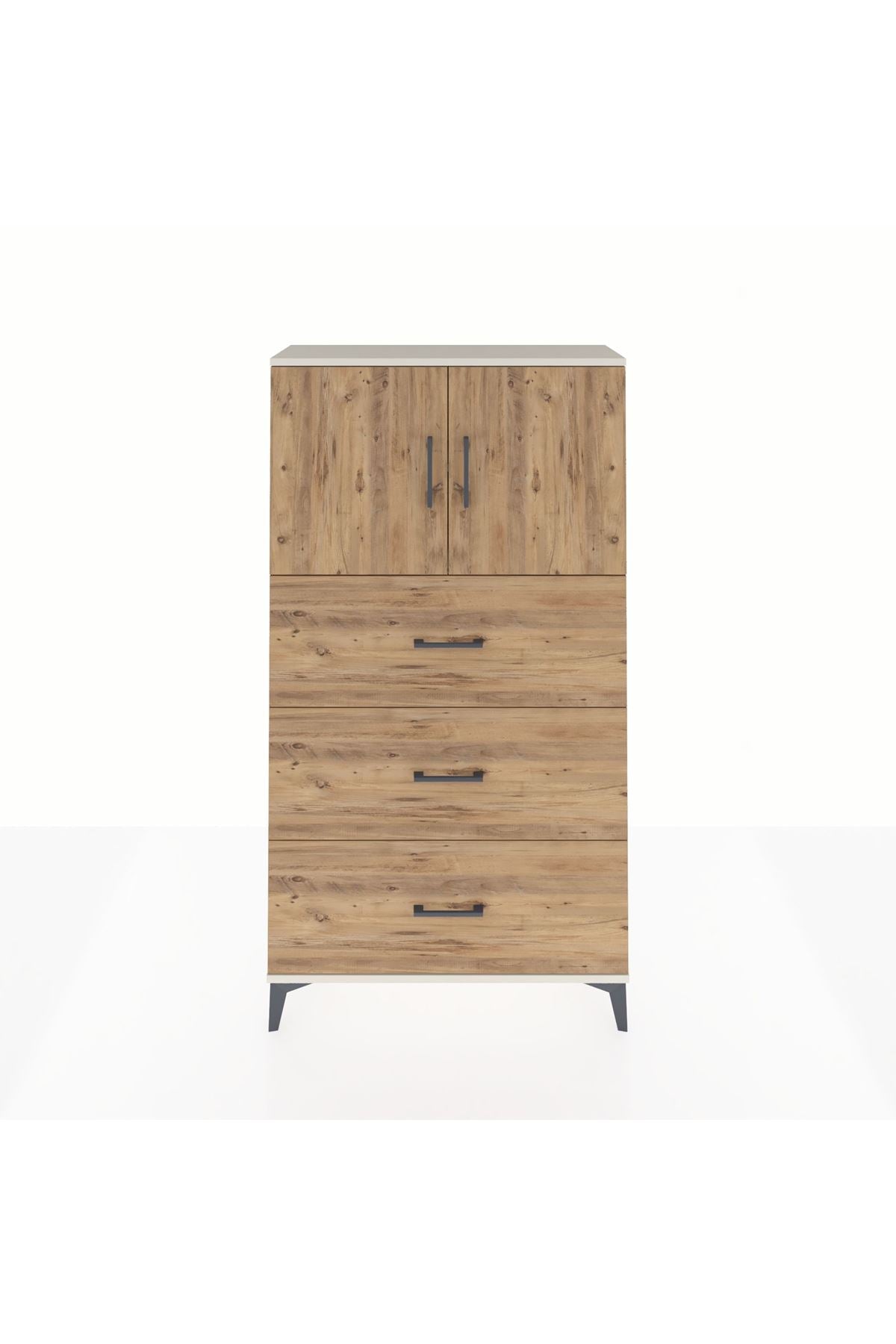 Arges Dolap 2 Raflı 3 Çekmeceli 2 Kapaklı 88x30x163 Aytaşı-Çam