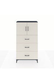 Arges Dolap 2 Raflı 3 Çekmeceli 2 Kapaklı 88x30x163 Antrasit-Aytaşı