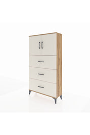 Arges Dolap 2 Raflı 3 Çekmeceli 2 Kapaklı 88x30x163 Çam-Aytaşı