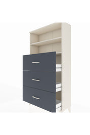 Arges Dolap 2 Raflı 3 Çekmeceli 88x30x163 Aytaşı-Antrasit