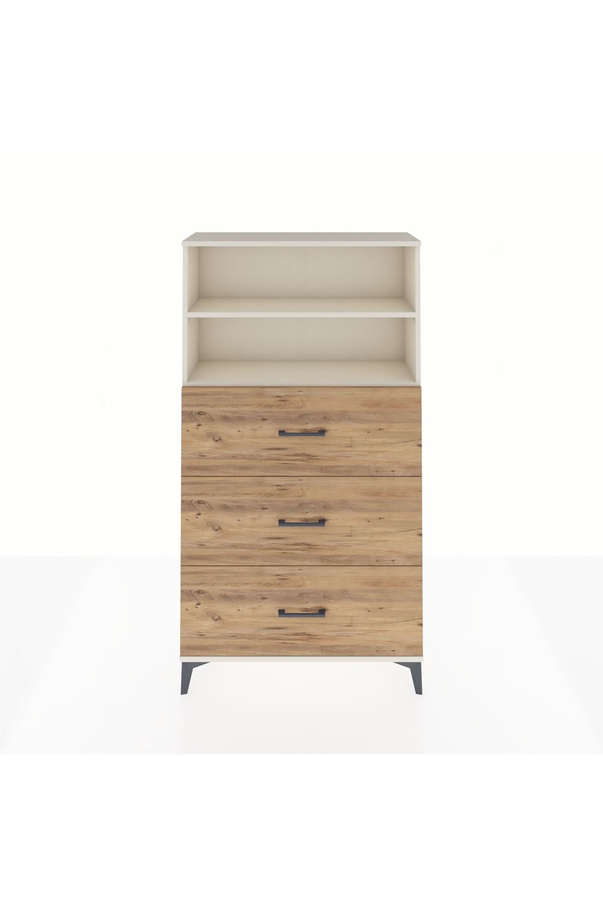 Arges Dolap 2 Raflı 3 Çekmeceli 88x30x163 Aytaşı-Çam