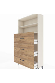 Arges Dolap 2 Raflı 3 Çekmeceli 88x30x163 Aytaşı-Çam