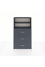 Arges Dolap 2 Raflı 3 Çekmeceli 88x30x163 Antrasit-Antrasit