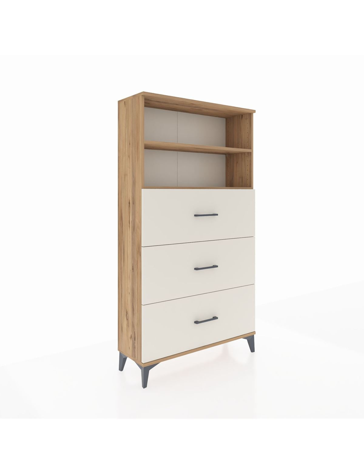 Arges Dolap 2 Raflı 3 Çekmeceli 88x30x163 Çam-Aytaşı