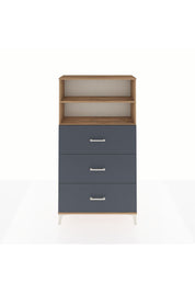 Arges Dolap 2 Raflı 3 Çekmeceli 88x30x163 Çam-Antrasit