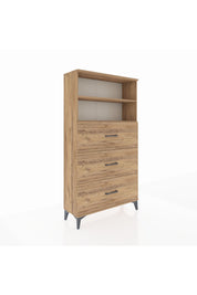 Arges Dolap 2 Raflı 3 Çekmeceli 88x30x163 Çam-Çam