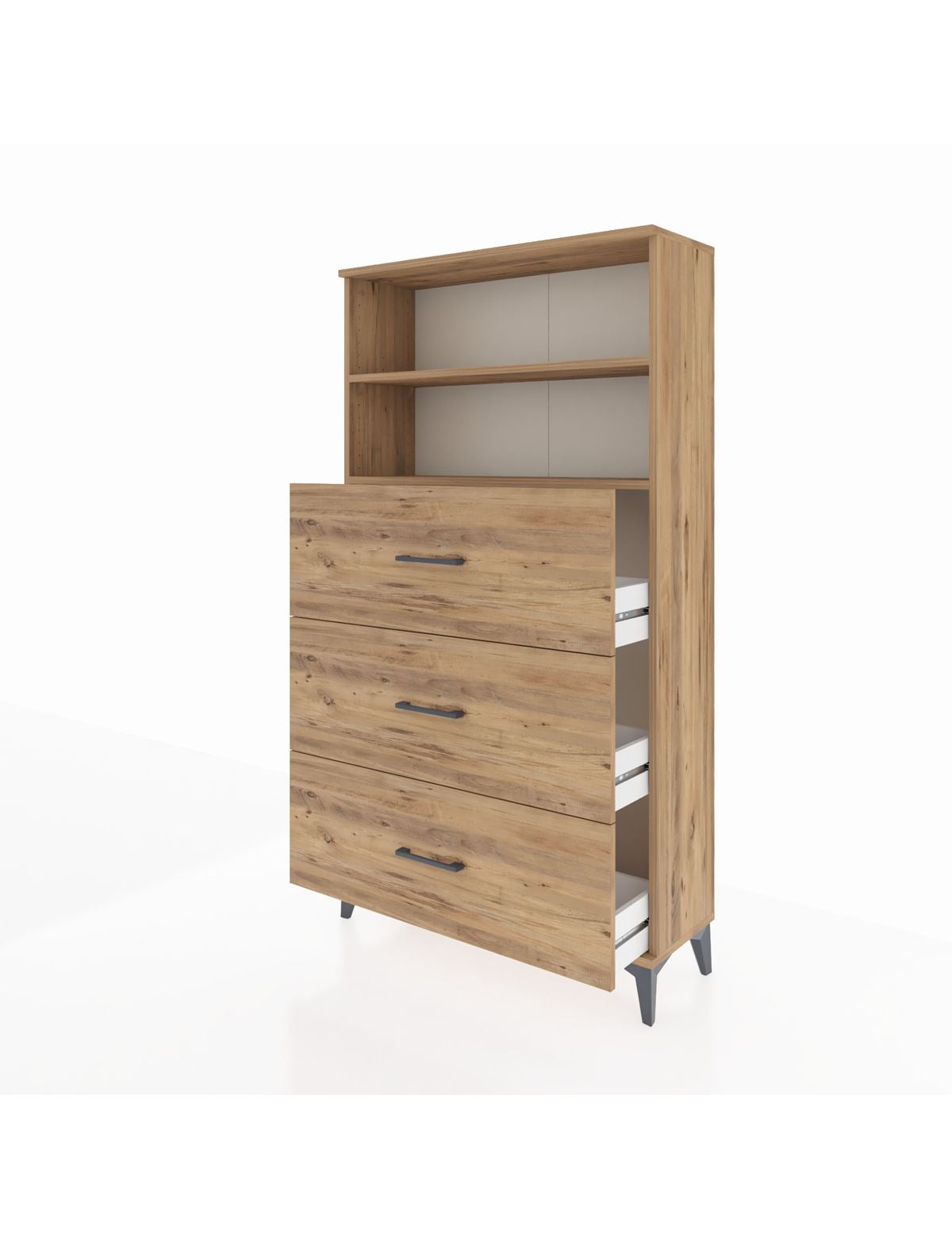 Arges Dolap 2 Raflı 3 Çekmeceli 88x30x163 - S21M040V9A