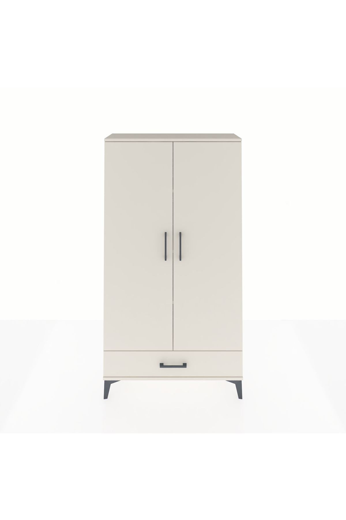 Arges Dolap 4 Raflı Tek Çekmeceli 2 Kapaklı 88x30x163 Aytaşı-Aytaşı