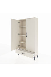 Arges Dolap 4 Raflı Tek Çekmeceli 2 Kapaklı 88x30x163 Aytaşı-Aytaşı