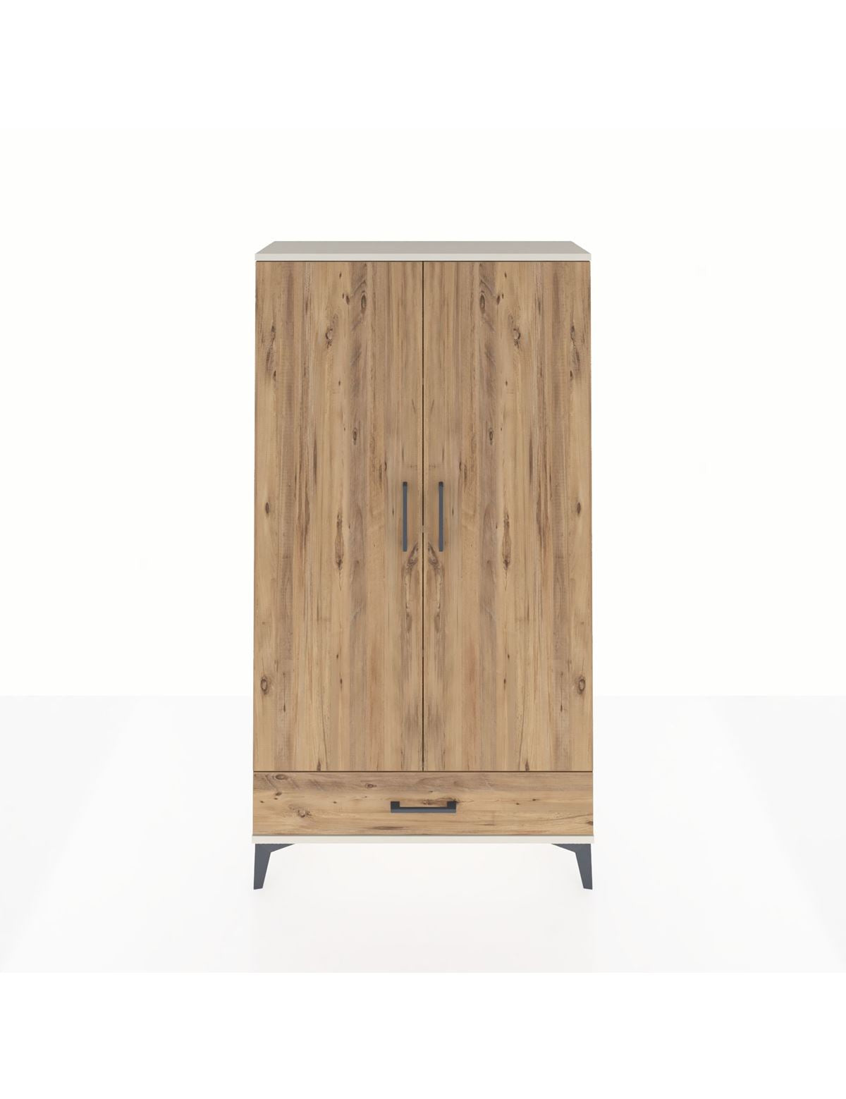 Arges Dolap 4 Raflı Tek Çekmeceli 2 Kapaklı 88x30x163 Aytaşı-Çam