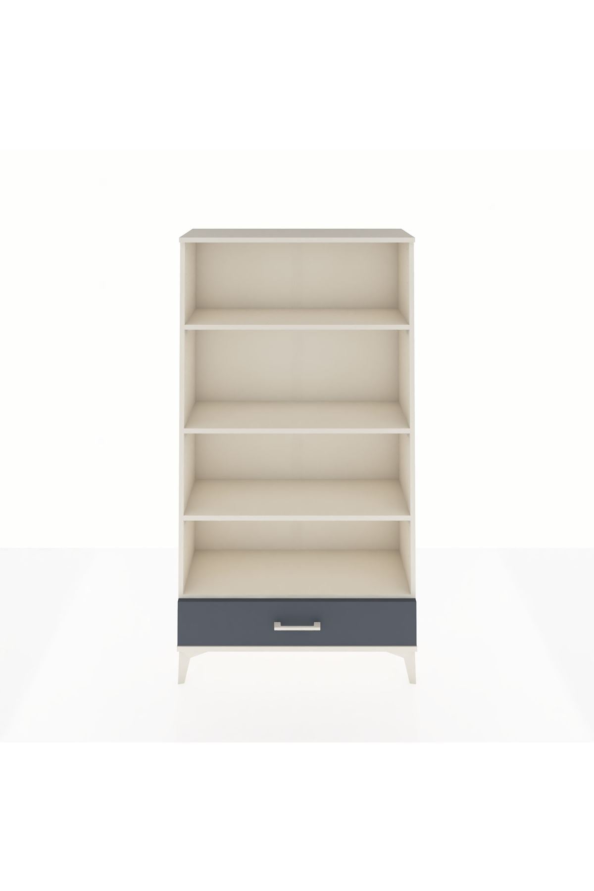 Arges Dolap 4 Raflı Tek Çekmeceli 88x30x163 Aytaşı-Antrasit