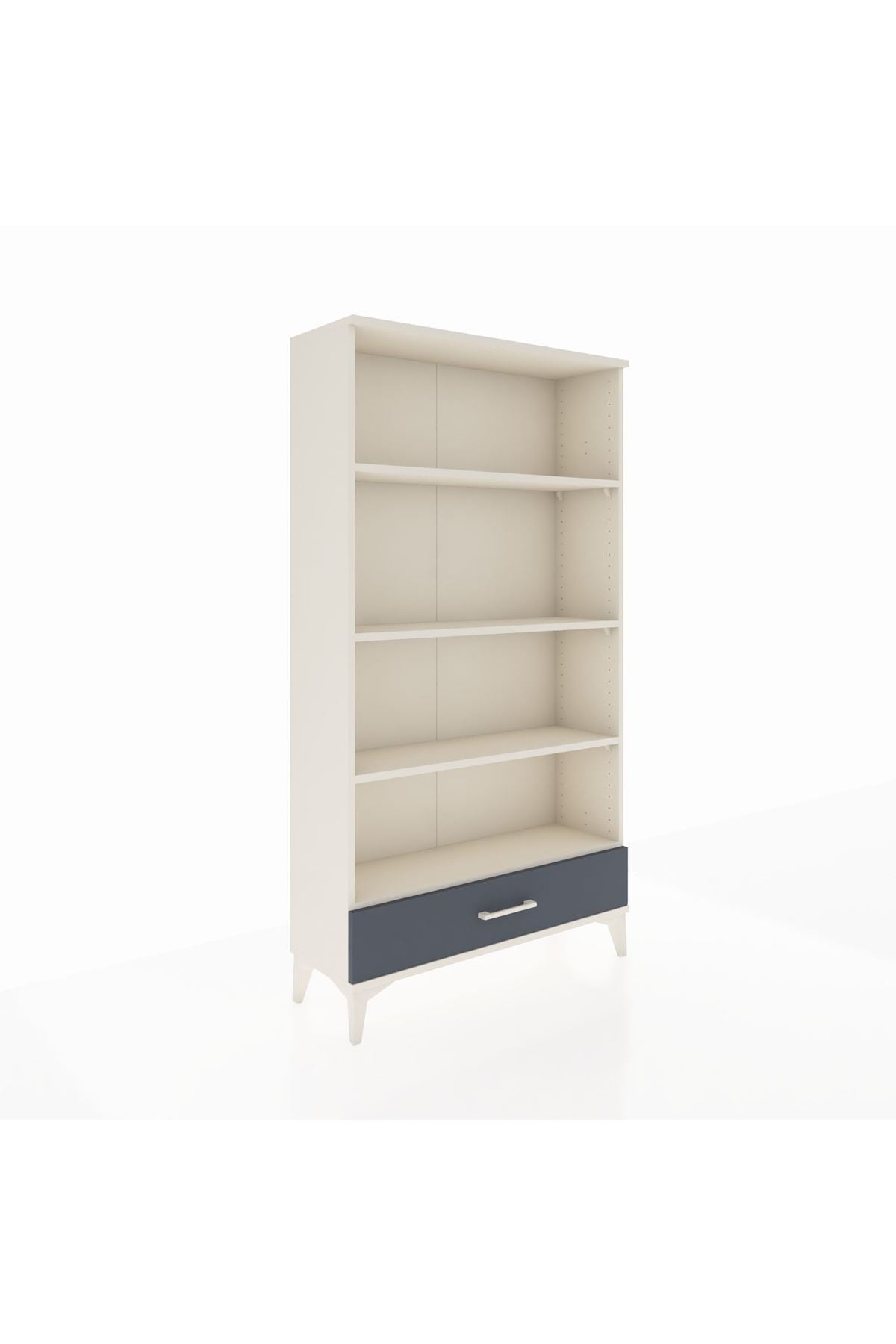 Arges Dolap 4 Raflı Tek Çekmeceli 88x30x163 Aytaşı-Antrasit