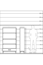 Arges Dolap 4 Raflı Tek Çekmeceli 88x30x163 Aytaşı-Antrasit