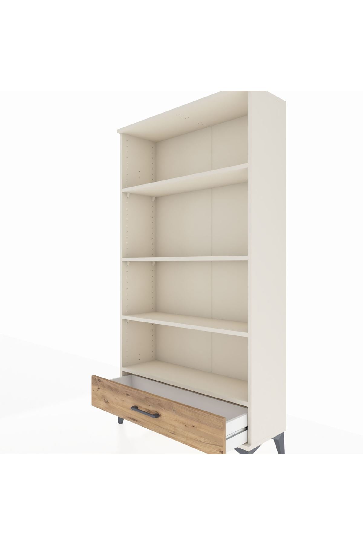 Arges Dolap 4 Raflı Tek Çekmeceli 88x30x163 Aytaşı-Çam