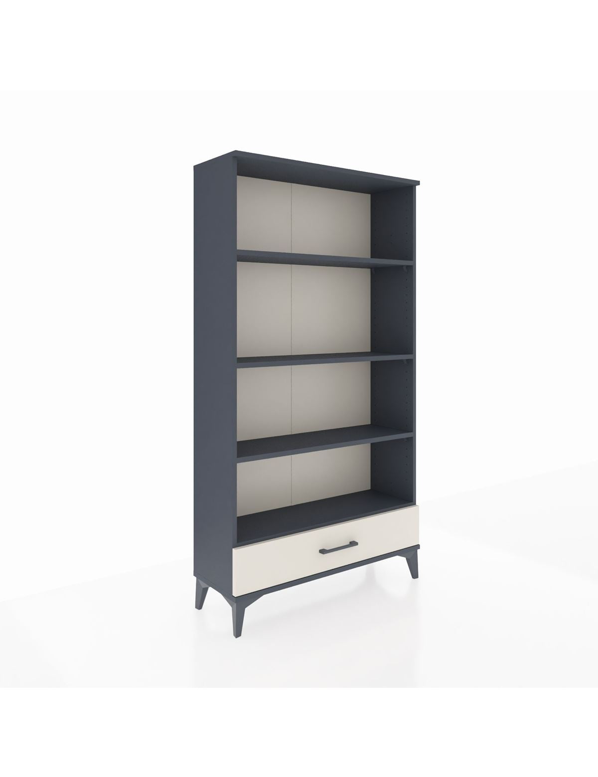 Arges Dolap 4 Raflı Tek Çekmeceli 88x30x163 Antrasit-Aytaşı