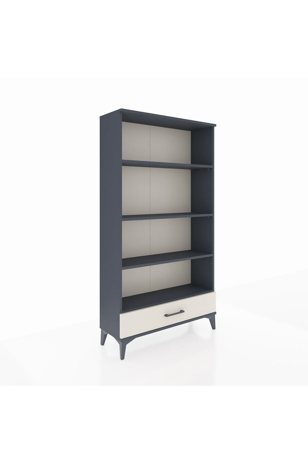 Arges Dolap 4 Raflı Tek Çekmeceli 88x30x163 Antrasit-Aytaşı