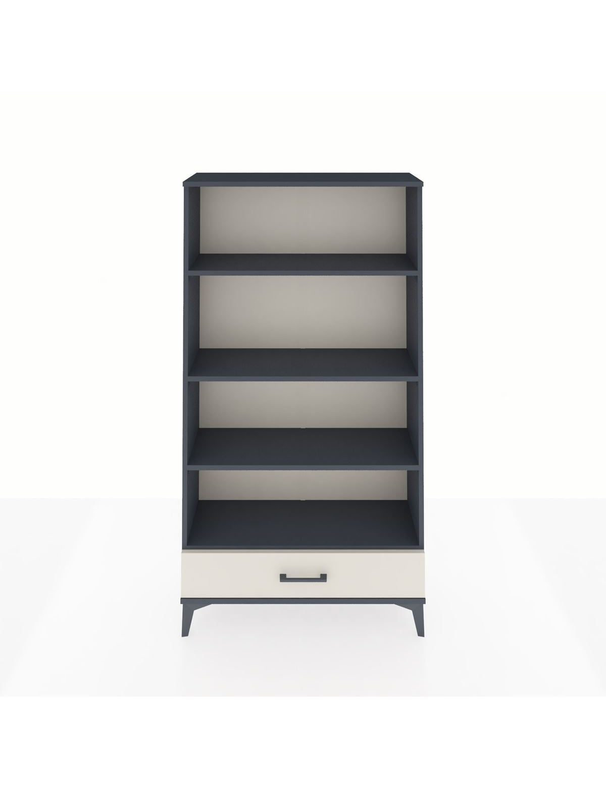 Arges Dolap 4 Raflı Tek Çekmeceli 88x30x163 Antrasit-Aytaşı