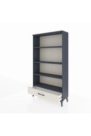 Arges Dolap 4 Raflı Tek Çekmeceli 88x30x163 Antrasit-Aytaşı