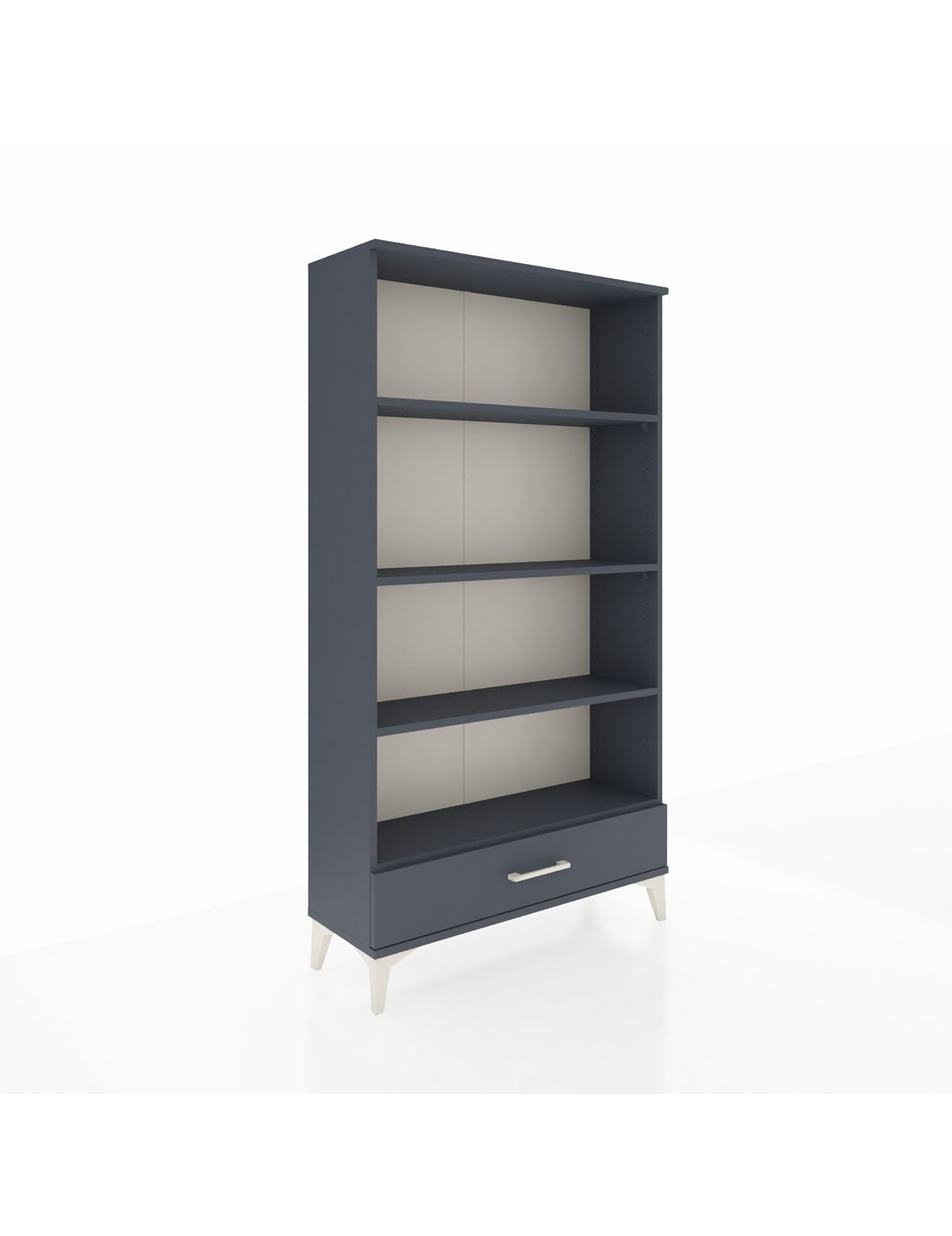 Arges Dolap 4 Raflı Tek Çekmeceli 88x30x163 Antrasit-Antrasit