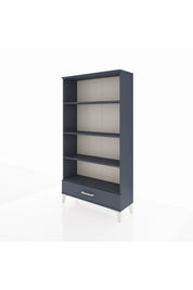 Arges Dolap 4 Raflı Tek Çekmeceli 88x30x163 Antrasit-Antrasit