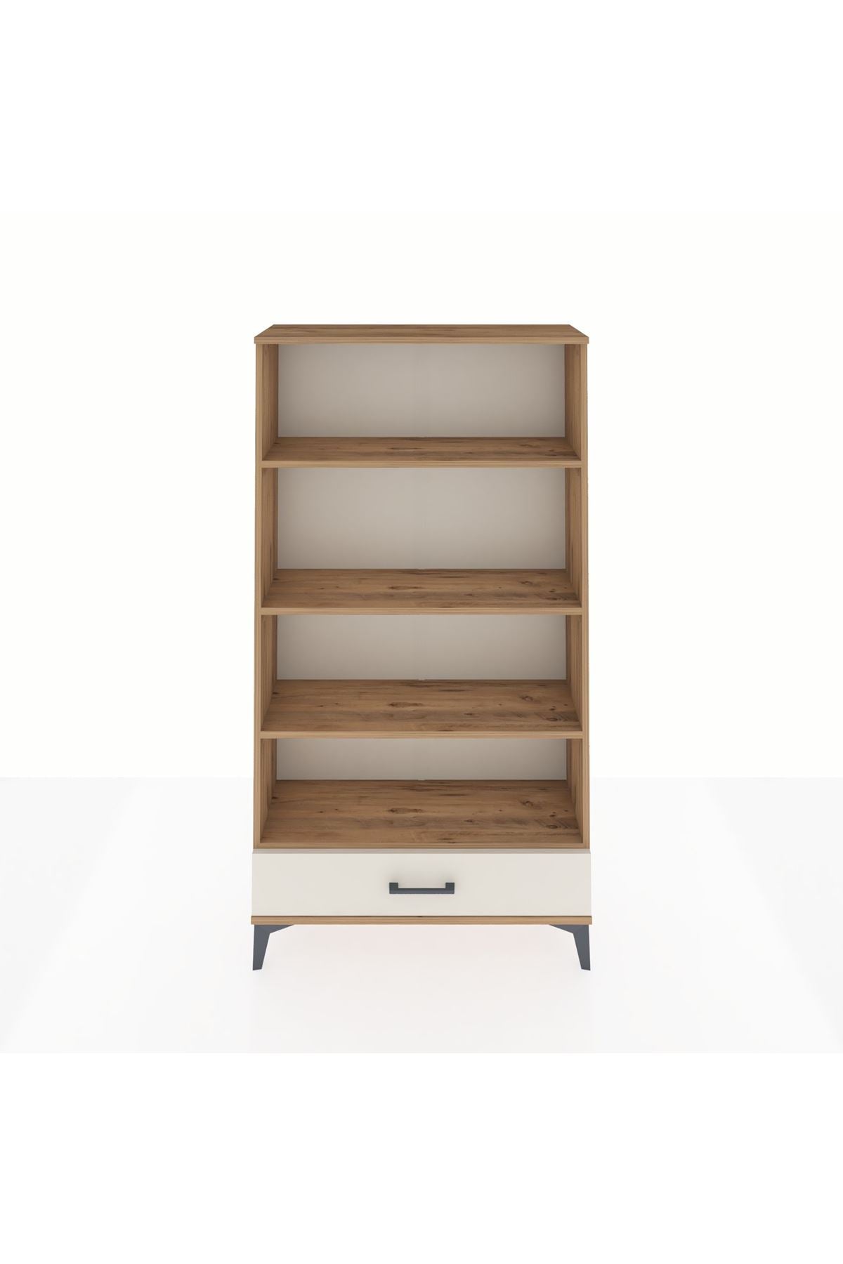 Arges Dolap 4 Raflı Tek Çekmeceli 88x30x163 Çam-Aytaşı