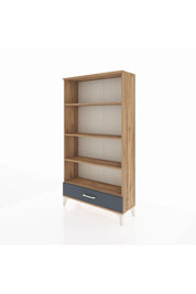 Arges Dolap 4 Raflı Tek Çekmeceli 88x30x163 Çam-Antrasit