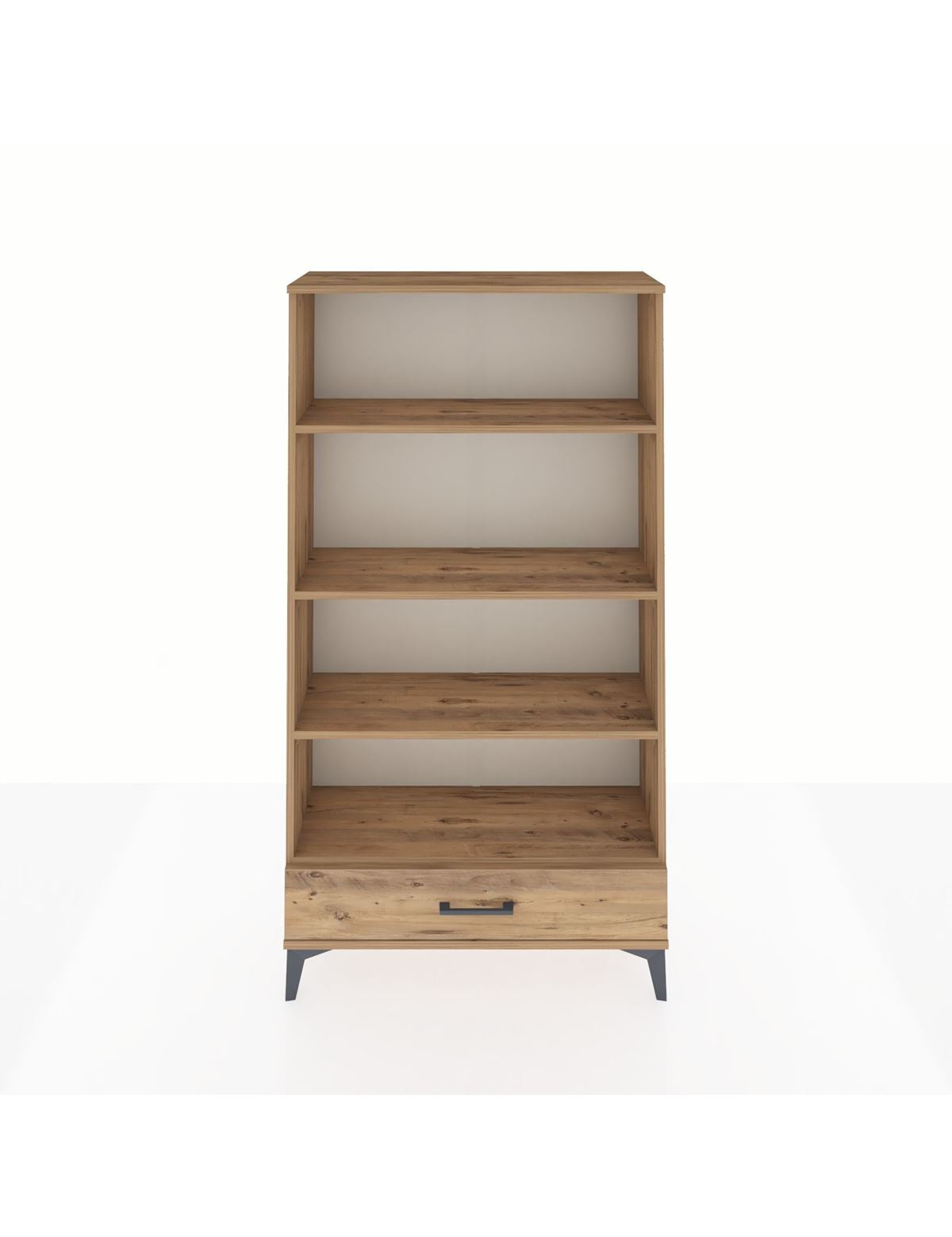 Arges Dolap 4 Raflı Tek Çekmeceli 88x30x163 Çam-Çam