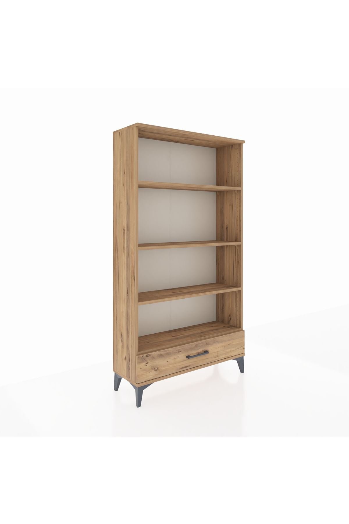 Arges Dolap 4 Raflı Tek Çekmeceli 88x30x163 Çam-Çam