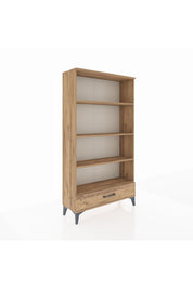 Arges Dolap 4 Raflı Tek Çekmeceli 88x30x163 Çam-Çam