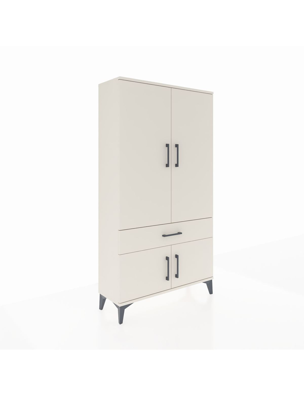 Arges Dolap 3 Raflı Tek Çekmeceli 4 Kapaklı 88x30x163 Aytaşı-Aytaşı