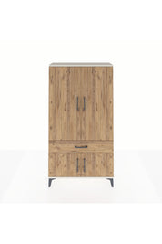 Arges Dolap 3 Raflı Tek Çekmeceli 4 Kapaklı 88x30x163 Aytaşı-Çam
