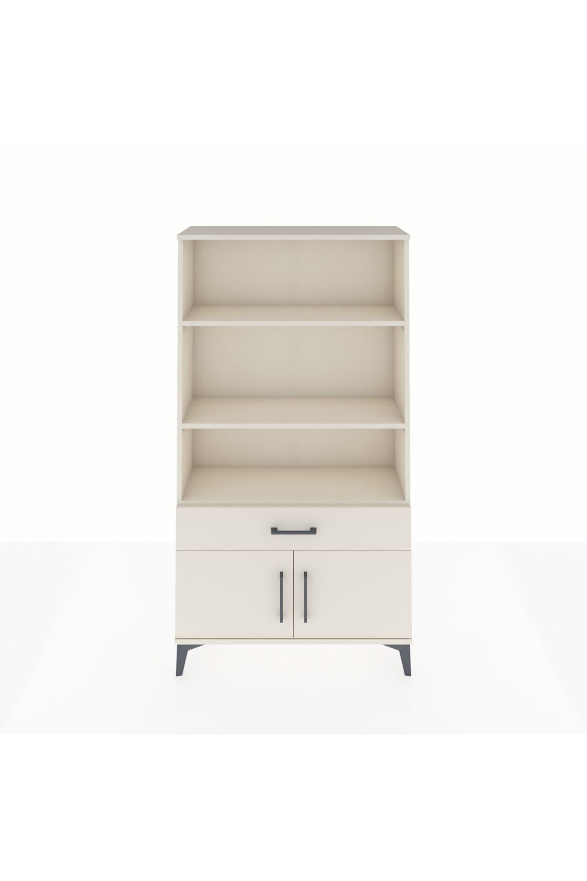 Arges Dolap 3 Raflı Tek Çekmeceli 2 Kapaklı 88x30x163 Aytaşı-Aytaşı