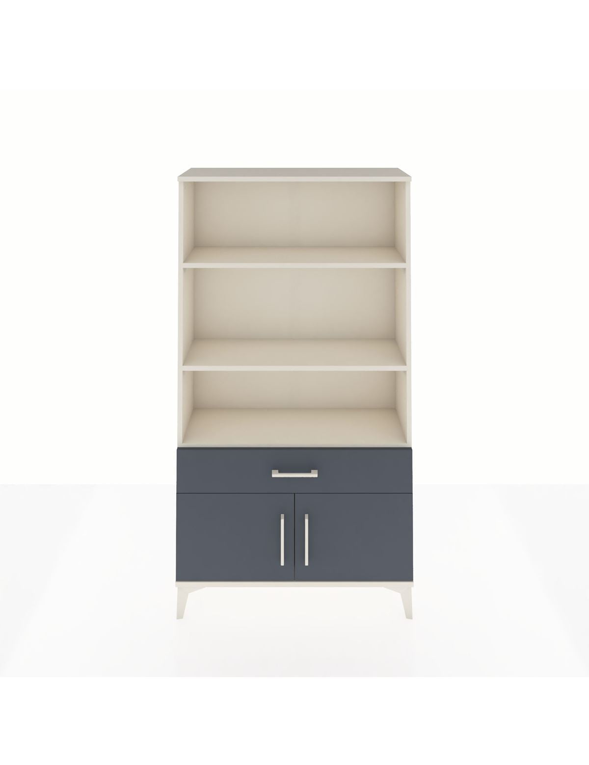 Arges Dolap 3 Raflı Tek Çekmeceli 2 Kapaklı 88x30x163 Aytaşı-Antrasit