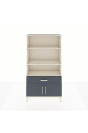 Arges Dolap 3 Raflı Tek Çekmeceli 2 Kapaklı 88x30x163 Aytaşı-Antrasit