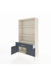 Arges Dolap 3 Raflı Tek Çekmeceli 2 Kapaklı 88x30x163 Aytaşı-Antrasit